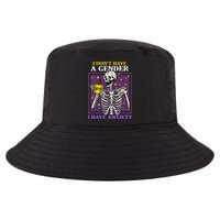 I DonT Have A Gender I Have Anxiety Non Binary Skeleton Cool Comfort Performance Bucket Hat