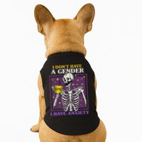 I DonT Have A Gender I Have Anxiety Non Binary Skeleton Doggie Tank