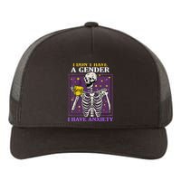 I DonT Have A Gender I Have Anxiety Non Binary Skeleton Yupoong Adult 5-Panel Trucker Hat