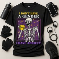I DonT Have A Gender I Have Anxiety Non Binary Skeleton Performance Shirt