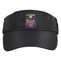 I DonT Have A Gender I Have Anxiety Non Binary Skeleton Adult Drive Performance Visor