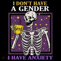 I DonT Have A Gender I Have Anxiety Non Binary Skeleton Visor