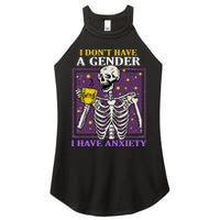 I DonT Have A Gender I Have Anxiety Non Binary Skeleton Women's Perfect Tri Rocker Tank