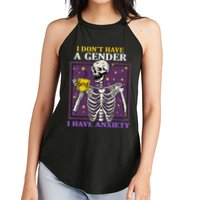 I DonT Have A Gender I Have Anxiety Non Binary Skeleton Women's Perfect Tri Rocker Tank