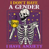 I DonT Have A Gender I Have Anxiety Non Binary Skeleton 16oz Travel Tumbler