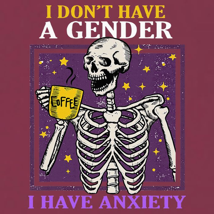 I DonT Have A Gender I Have Anxiety Non Binary Skeleton 16oz Travel Tumbler