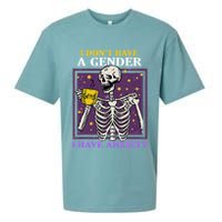 I DonT Have A Gender I Have Anxiety Non Binary Skeleton Sueded Cloud Jersey T-Shirt