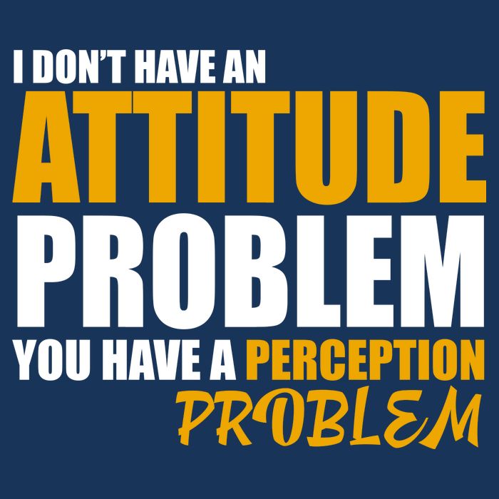 I Don't Have An Attitude Problem You Have A Perception Problem Tall T-Shirt