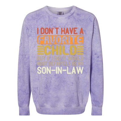 I Dont Have A Favorite Child Colorblast Crewneck Sweatshirt