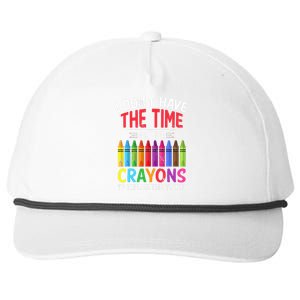 I Dont Have The Time Or The Crayons To Explain This To You Snapback Five-Panel Rope Hat