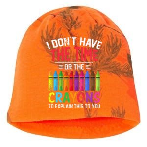 I Dont Have The Time Or The Crayons To Explain This To You Kati - Camo Knit Beanie