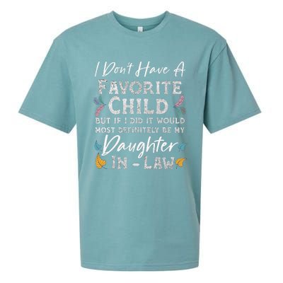 I Don't Have A Favorite Child Daughter In Law Funny Sueded Cloud Jersey T-Shirt