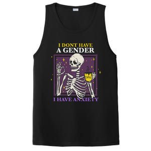 I DonT Have A Gender I Have Anxiety Nonbinary Enby Skeleton PosiCharge Competitor Tank