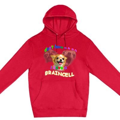 I Dont Have A Brain I Have A Braincell Meme Premium Pullover Hoodie