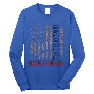 Independence Day Home Of The Free Because Of The Brave Gift Long Sleeve Shirt