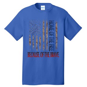 Independence Day Home Of The Free Because Of The Brave Gift Tall T-Shirt