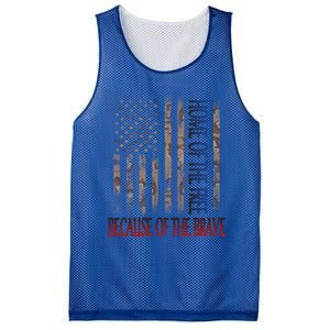 Independence Day Home Of The Free Because Of The Brave Gift Mesh Reversible Basketball Jersey Tank