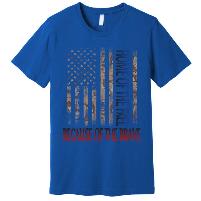 Independence Day Home Of The Free Because Of The Brave Gift Premium T-Shirt