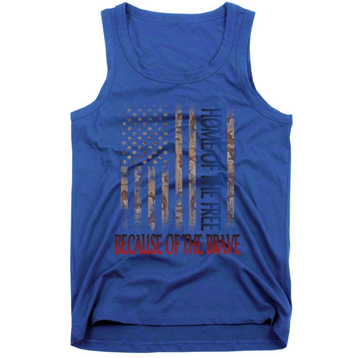 Independence Day Home Of The Free Because Of The Brave Gift Tank Top