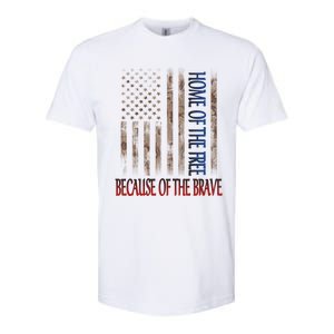 Independence Day Home Of The Free Because Of The Brave Gift Softstyle CVC T-Shirt