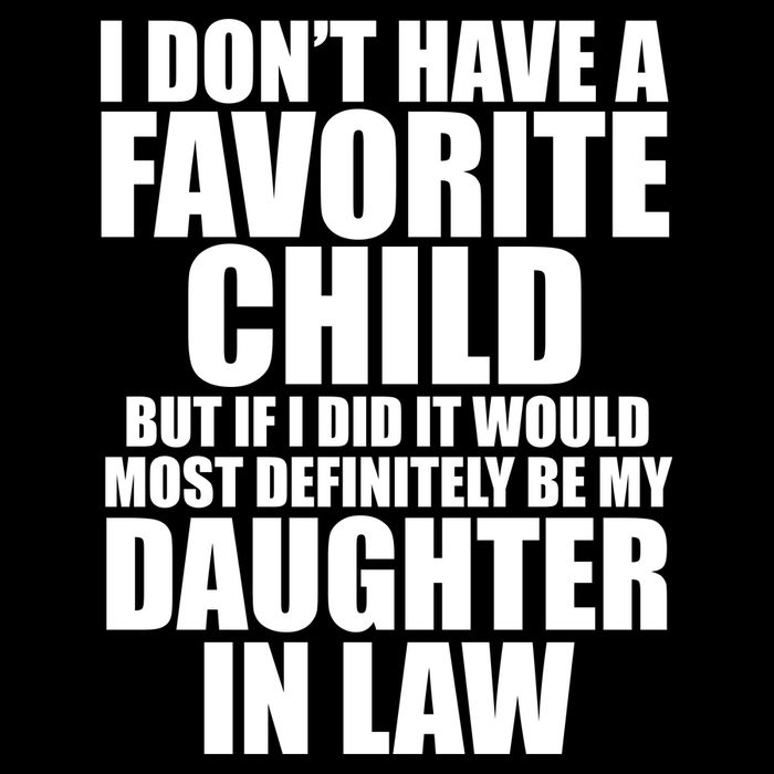 I Dont Have A Favorite Child Funny Daughter In Law Drawstring Bag