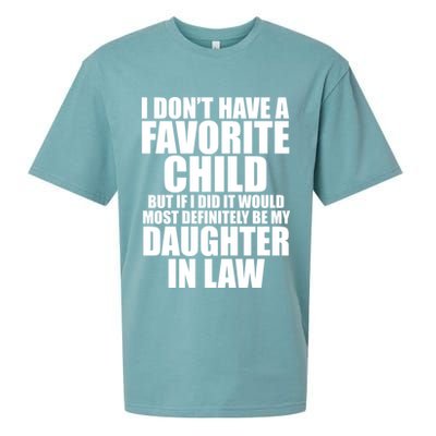 I Dont Have A Favorite Child Funny Daughter In Law Sueded Cloud Jersey T-Shirt
