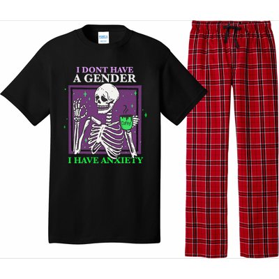 I Dont Have A Gender I Have Anxiety Skeleton Pride Pajama Set