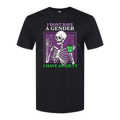 I Dont Have A Gender I Have Anxiety Skeleton Pride Softstyle® CVC T-Shirt