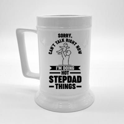 I'm Doing Hot Stepdad Things Stepdad Gift Beer Stein