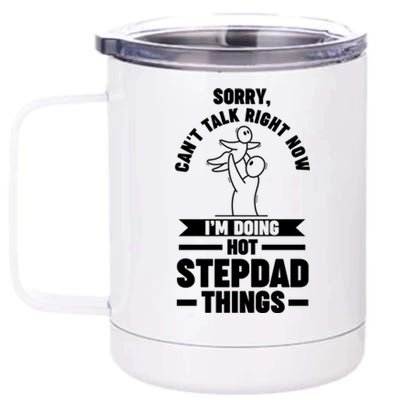 I'm Doing Hot Stepdad Things Stepdad Gift 12 oz Stainless Steel Tumbler Cup