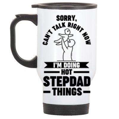 I'm Doing Hot Stepdad Things Stepdad Gift Stainless Steel Travel Mug