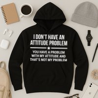 I Don't Have An Attitude Problem Funny Sarcasm Hoodie
