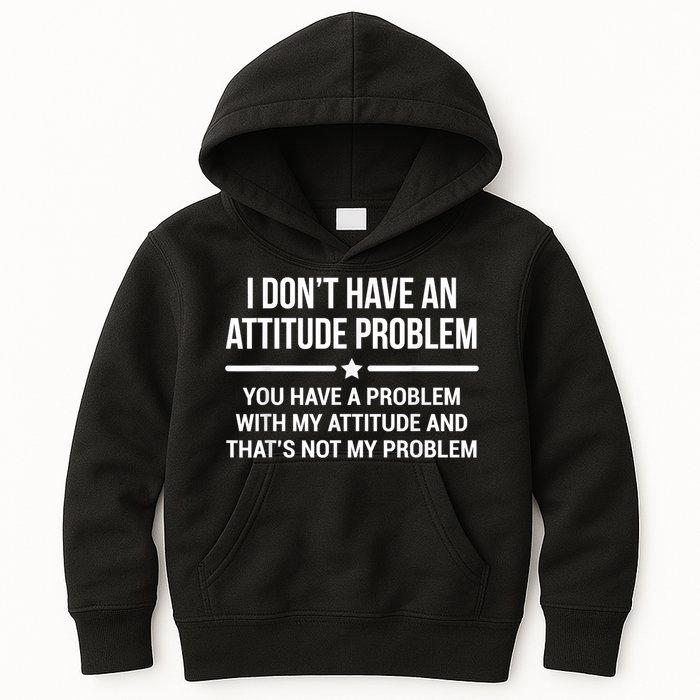 I Don't Have An Attitude Problem Funny Sarcasm Kids Hoodie