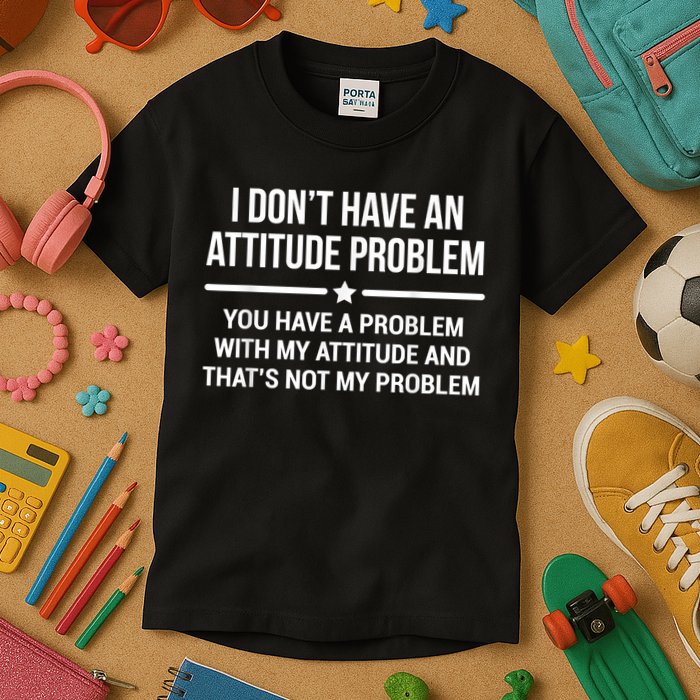 I Don't Have An Attitude Problem Funny Sarcasm Kids T-Shirt
