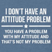 I Don't Have An Attitude Problem Funny Sarcasm Garment-Dyed Sweatshirt