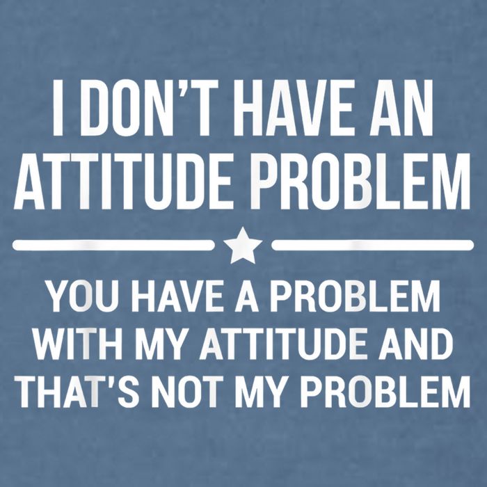 I Don't Have An Attitude Problem Funny Sarcasm Garment-Dyed Sweatshirt