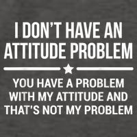 I Don't Have An Attitude Problem Funny Sarcasm Vector Backpack