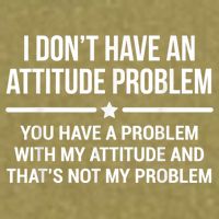 I Don't Have An Attitude Problem Funny Sarcasm Garment-Dyed Women's Muscle Tee