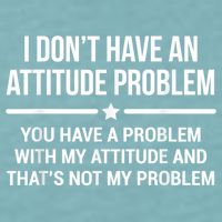 I Don't Have An Attitude Problem Funny Sarcasm Sueded Cloud Jersey T-Shirt