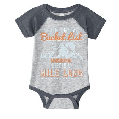 I Don’t Have A Bucket List But My BikeIt List Is A Mile Long Infant Baby Jersey Bodysuit
