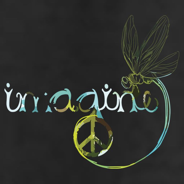 Imagine Dragonfly Hippie Peace Sign Tie Dye Free Spirited Cool Comfort Performance Bucket Hat