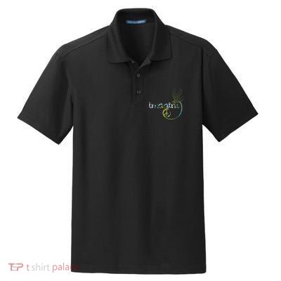 Imagine Dragonfly Hippie Peace Sign Tie Dye Free Spirited Dry Zone Grid Polo