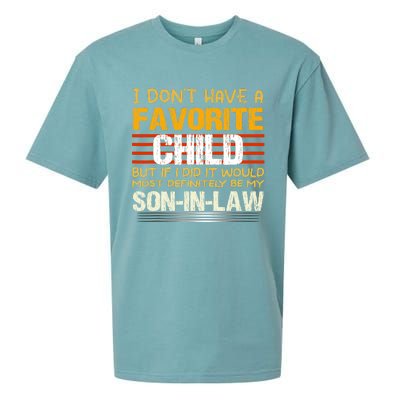 I Dont Have A Favorite Child Son In Law Gift Father In Law Sueded Cloud Jersey T-Shirt