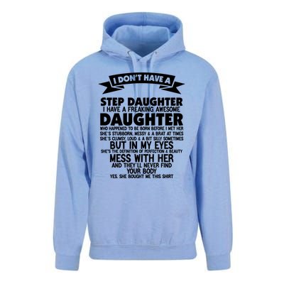 I DONT HAVE A STEPDAUGHTER I HAVE A FREAKING AWESOME DAUGHTER Unisex Surf Hoodie