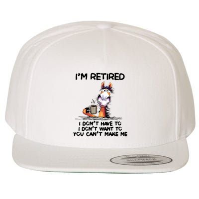 I Dont Have To I Dont Want To Funny Im Retired Wool Snapback Cap