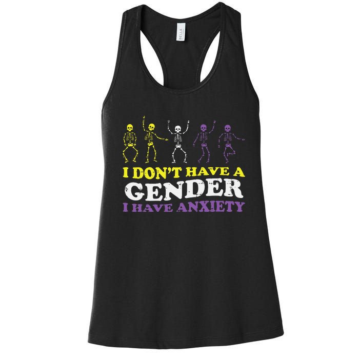 I Dont Have Gender Enby Pride Flag Lgbtq Women's Racerback Tank