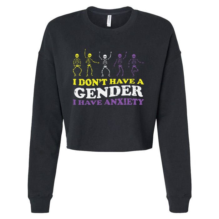 I Dont Have Gender Enby Pride Flag Lgbtq Cropped Pullover Crew