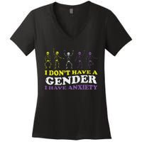 I Dont Have Gender Enby Pride Flag Lgbtq Women's V-Neck T-Shirt