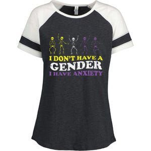 I Dont Have Gender Enby Pride Flag Lgbtq Enza Ladies Jersey Colorblock Tee