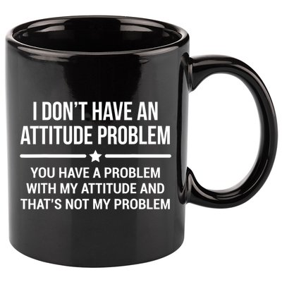 I Don't Have An Attitude Problem Funny Sarcasm Tee 11oz C Handle Ceramic Mug
